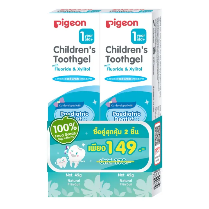 Pigeon%20Pigeon%20Children's%20Toothpaste,%20Swallowable,%20Fluoride%201000%20Ppm,%20Toothpaste%20for%20Children%201%20Year%20Old%20Gel%20Type%20for%20Children,%20Size%2045%20Grams%20(Grape%20Flavor/Natural%20Flavor),%20Safe,%20Prevents%20Tooth%20Decay.%20-%20Image%2010