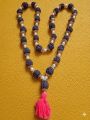 Indian Black Rudraksha Mala Fine Pure 5 Mukhi 28+1 Beads 14 Inchi - 1 Ps. 