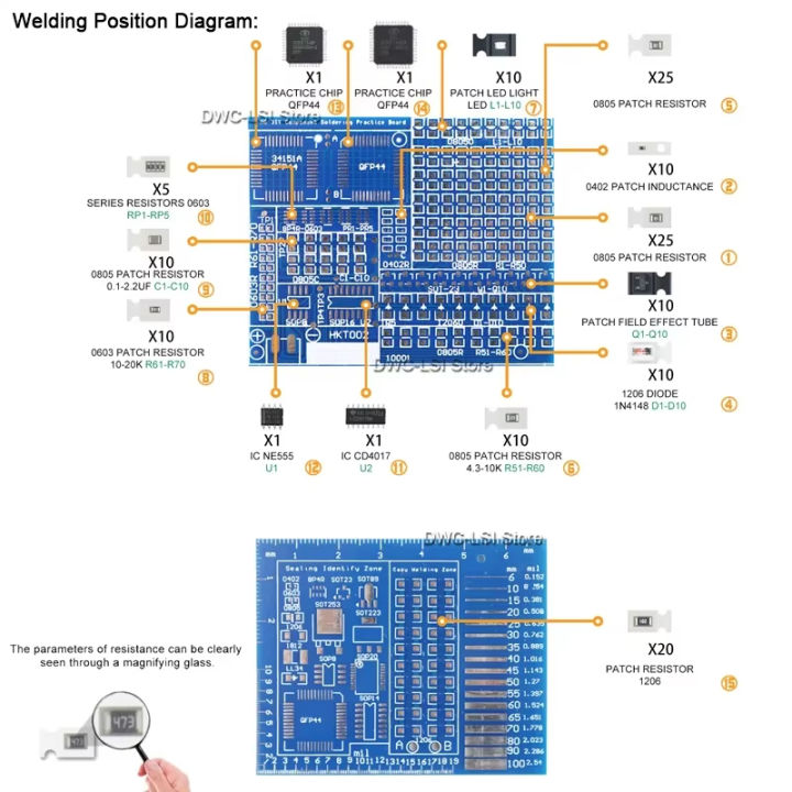SMD%20NE555%20CD4017%20Rotating%20Flashing%20LED%20Components%20SMT%20LQFP44%20Soldering%20Practice%20Board%20Electronic%20Circuit%20Training%20Suite%20DIY%20Kit%20-%20Image%203