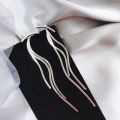Long Snake Chain Earrings for Women Golden Glossy Arc Geometric Statement Minimalist Fashion Jewelry Gifts. 