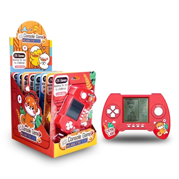 1pc Retro Mini Handheld Game Players Classic Electronic Games Hand Held  Console Game Child Puzzle Gaming Console Toys Gift Red