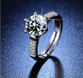 Diamond Cathedral Ring Adjustable Size. 