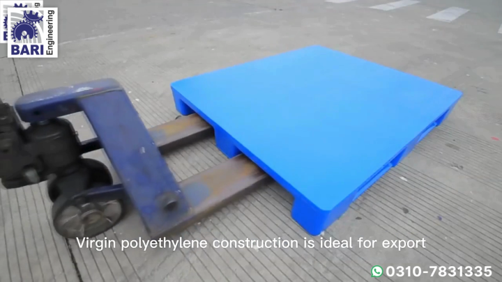 Plastic Pallet for Storage (1200 X 1000 X 150) | Warehouse & Factory Use | Heavy Duty | Factory Material Handling | Export Shipping | Cold Storage | Food & Pharmaceutical Industry | Reusable Transportation