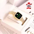 HOT DEAL NO 1 Full Diamond Touch Screen LED Watch Steel Chain with Diamonds Ladies Watches For Female Women Girl. 