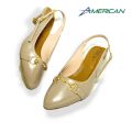 Block Heels For Women Slingback Pumps Synthetic Leather Elegant Buckle Style, Multiple Color. 