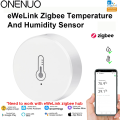 Ewelink ZigBee Smart Thermometer Hygrometer Controller Temperature Humidity Sensor Battery Powered APP Control For Alexa Google. 