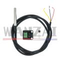 DS18B20 Temperature Sensor Module Kit Waterproof 100CM Digital Sensor Cable Stainless Steel Probe Terminal Adapter For Arduino. 
