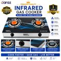 National Double Glass Top Infrared Gas Cooker low gas consumption 80% Save. 