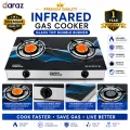National Double Glass Top Infrared Gas Cooker low gas consumption 80% Save. 