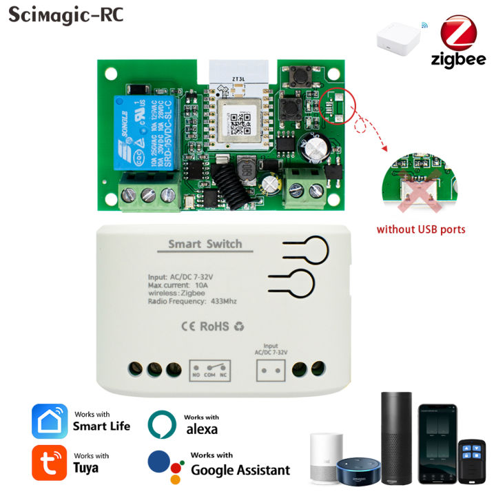 1/2CH%20Zigbee%20Tuya%20Smart%20Home%20Relay%20Module%2085-250V%20220V%20Relay%20AC%20DC%2012V%2024V%207-32V%20Works%20Alexa%20%20Assistant%20Smart%20Light%20Switch%20lightify%20-%20Image%203