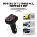 Car 5.3 FM Transmitter Bluetooth Player MP3 Fast Charging Dual USB Interface for Vehicle Portable Handsfree Call Easy to Use.