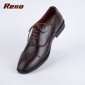Reno Leather Formal Shoes-Chocolate-RF2039. 