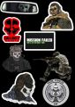 CALL OF DUTY A5 UNCUT STICKER SHEETS, GHOST, Gaming Stickers Gamer  Gaming Laptop S. 