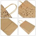 5/10PCS Black Brown White Bronzing Paper Bags Portable Birthday Gift Paper Bags Shopping Birthday Wedding Christmas 22x16x8cm. 