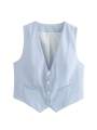 HH Women Fashion Solid Suit Vest Sleeveless Cropped Waistcoat Tops Vests Spring Summer Casual Office Lady Chic Tops. 