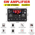 80W/6W Amplifier MP3 WMA WAV Decoder Board USB Charging Bluetooth 5.0 Wireless Music Player 12V Car FM Radio AUX Call Recording. 