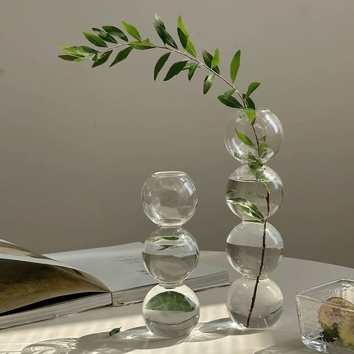 Vase%20Flower%20Arrangement%20Ins%20Style%20Korean%20Tulip%20Flowers%20Living%20Room%20Decoration%20Ornaments%20Bubble%20Glass%20Vase%20Transparent%20Hydroponic%20Plants%201Pcs%20-%20Image%202
