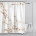 Grey Gold Marble Abstract Modern Bathroom Decoration Waterproof Washable Fabric Bathtub Deluxe Standard Shower Curtain 180 * 180. 