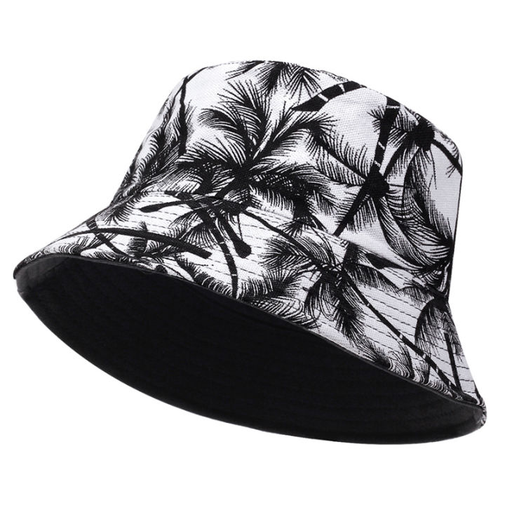 Men%20Women%20coconut%20tree%20Bucket%20Hat%20Cotton%20Printing%20Hip%20Hop%20Fisherman%20Panama%20Sun%20Hat%20Outdoor%20Street%20Casual%20Visor%20Bucket%20Cap%20-%20Image%202