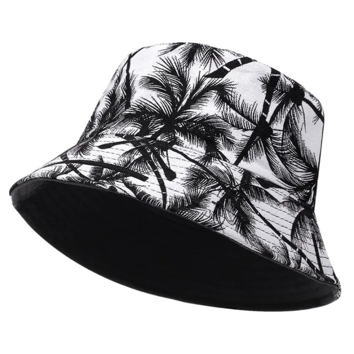 Men%20Women%20coconut%20tree%20Bucket%20Hat%20Cotton%20Printing%20Hip%20Hop%20Fisherman%20Panama%20Sun%20Hat%20Outdoor%20Street%20Casual%20Visor%20Bucket%20Cap%20-%20Image%202