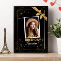 Customized Name and Photo for Happy-birthday Frame Gift, Best Gift for Friends and Family, Size 8 by 10. 