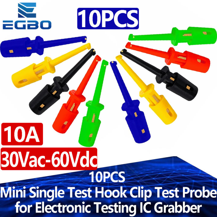 10/30Pcs Mini Single Test Hook Clip Test Probe For Electronic Testing IC Grabber Small Size Round Crocodile Clip Hook Test Clip - 13 - View #4