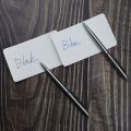Pocket Stainless Steel Ballpoint Pen 0.7mm Black Blue Ink Refill Portable Mini Metal Ballpen Stationery Office School Supplies.