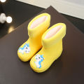 New Kids Rain Boots For Girls Rainboot Boys Baby Girls PVC Warm Children Waterproof Shoes Modis Cartoon Unicorn Removable.