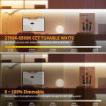 Zigbee Smart COB CCT Led Strip Full Kit SMD COB Dimmable Strip 2.4G RF Touch Panel Remote APP Control for Alexa  Assistant. 