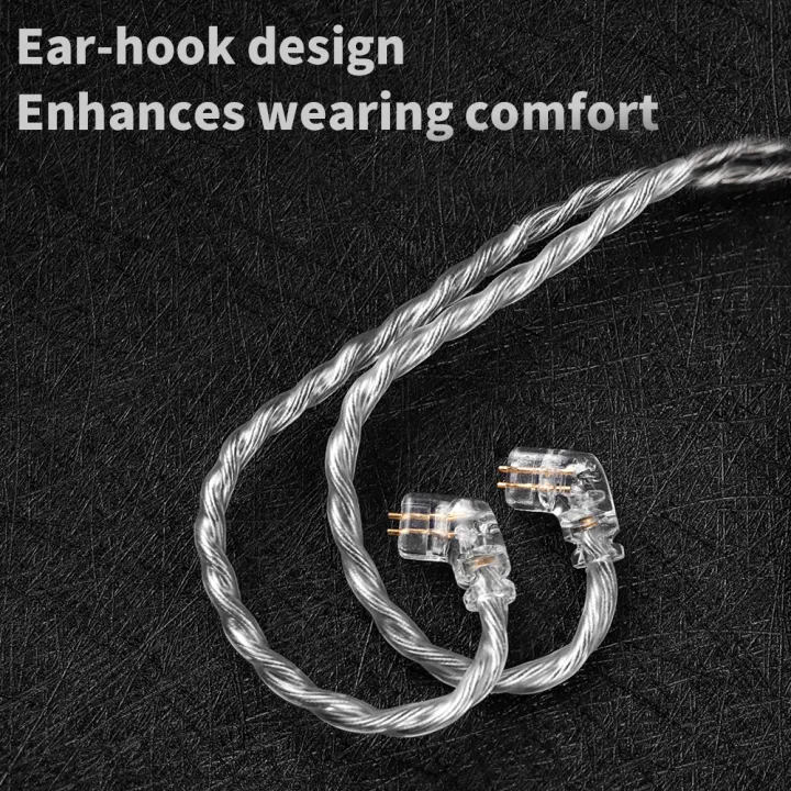 QKZ%20T7%20336%20Core%20Silver-Plated%20Earphone%20Upgrade%20Cable%20HiFi%204-Strand%20%203.5MM/2Pin%20Eearphone%20Cable%20for%20QKZ%20ZXN%20HBB%20ZXT%20VK4%20EDX%20-%20Image%204