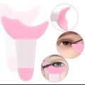 Silicon reusable eyes makeup guide tool eyeliner applicator tool multifunctional silicon eyeliner aid eyeliner applicator eyelashes mascara guard eyeshadow applicator pads eyes beauty makeup tool for girls. 