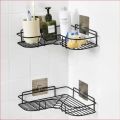 kichen shelf Bathroom Toilet Punch Free Corner Shelf Shelf Bathroom Shelves Mounted Wrought Iron Storage Rack Kitchen Tripod Shelf. 