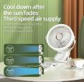 Camping Fan Rechargeable Desktop Portable Air Circulator Wireless Ceiling Electric Fan With LED Light Clip-on Home Fan. 