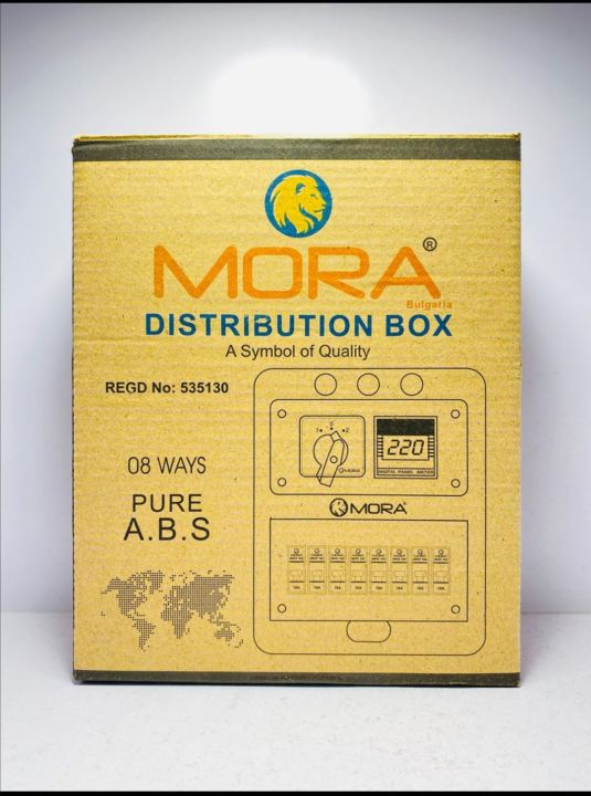 PVC%20BOX%20/%20Distribution%20Box%208-Ways%20Suaitable%20For%20Mini%20Circuit%20Breaker%20Single%20Phase%20Selector%20up%20to%2032A%20Single%20Volt%20Meter%20MORA%20Bulgaria%20Imported%20%20Product%20-%20Image%202
