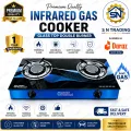 National Double Glass Top Infrared Gas Cooker low gas consumption 80% Save. 