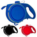 Multifunction Pet Dog Leash with Builtin Water Bottle Bowl Waste Bag Dispenser for Outdoor Walking Traction Rope Pet Accessories.
