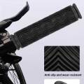 Mountain bike double water pattern rubber bike grip dead flying handlebar set bicycle handlebar color riding supplies accessorie. 