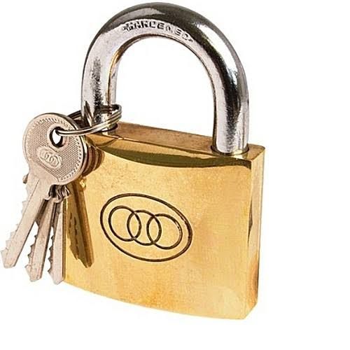 pad lock full brass 50mm heavy duty 38mm/63mm