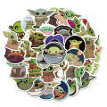 50PCS Disney Cute Baby Yoda Stickers Cartoon Anime Decals Kids Toy Laptop Guitar Motorcycle Car Phone Graffiti Sticker Gift. 