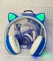 CAT STN-28 Over Ear Music Headset Glowing Ear Headphones Foldable Wireless BT5.0 Earphone with Mic AUX IN TF Card MP3 Player Colorful LED Lights for PC Laptop Computer Mobile Phone. 