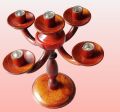 Handcrafted Wooden Modern Candle Stand. 