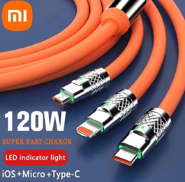 🔥 “3 in 1 Fast Charging Cable | Type-C, Micro USB & iPhone | Durable ...