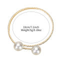2PCS Fashion Women's Watches Casual Leather Band Analog Quartz Watch Pearls Bracelet Set（Without Box）. 