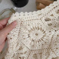Crochet Tank Top for Women Sheer Open-work Sleeveless Crop Knit Top Blouse Summer Boho Vacation Coverup Outfit. 
