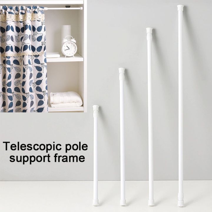 30-90CM Multi Purpose Spring Loaded Extendable Telescopic Curtain Pole Tension Rail Net Voile Pole Net Rods Curtain Telescopic