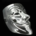 Halloween Full-Face Masquerade Ball Hip-Hop Dance Mask Glod White And Silver Pure Color Mask Costume Performance Props. 