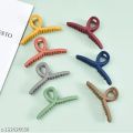 Pack of 3 Korean style large hair claw T-clip, matte no slip. 