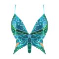 New Ladies' Dance Performance Tops Fashionable Belly Dance Bras Women Stage Costume Creative Butterfly Design Bras Top.