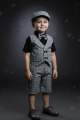 Summer friendly new demanding five piece party dress combo set for kids ( half shirt + half pant + vest + bow tie ). 