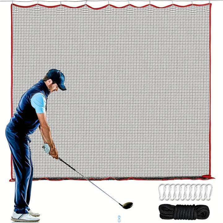 Golf Net、10x10Foot Golf Practice Net and Sports Net、High Impact Golf Hitting Barrier Net、Heavy Duty Golf Ball Net,